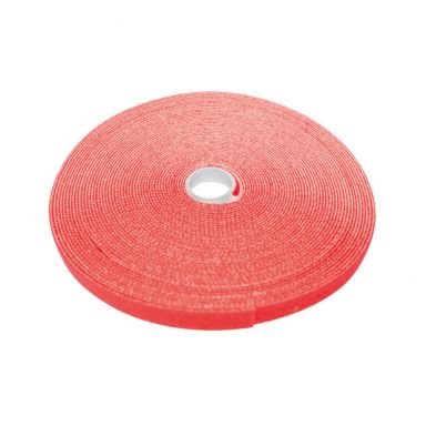 Hook & Loop Tape, 3/4" Wide, Red, 50 FT Roll