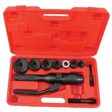 Tuff Punch Hydraulic Knockout Punch with Type C punch/die sets marked for US market, Inch