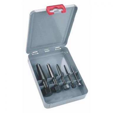9R4719013 Screw Extractor DoubleEdged Set 5 Parts (Size 15 In Metal Case)