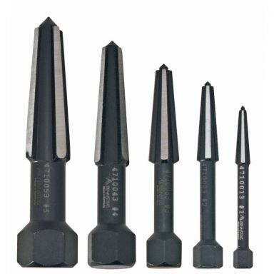 9R4719043 Screw Extractor Double Edged Set 5 Parts (Size 15 In Plastic Tube)