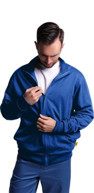 ESD ZIP-UP SWEATSHIRT, UNISEX, BLUE