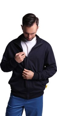 ESD ZIP-UP SWEATSHIRT, UNISEX, NAVY BLUE
