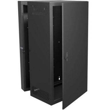 4' DATA WALL CAB SOLID DR, 22D, 10-32 RAIL