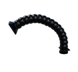 Black ESD Flex-Arm for Fume Extraction, 24" long, Square Inlet, arm ONLY, c/w slide-gate