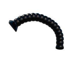 Black ESD Flex-Arm for Fume Extraction, 24" long, Square Inlet, arm ONLY, no slide-gate