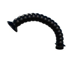 Black ESD Flex-Arm for Fume Extraction, 24" long, Round Inlet, arm ONLY, c/w slide-gate