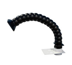 Black ESD Flex-Arm for Fume Extraction, 24" long, Square Inlet c/w tablebracket, 6' hose, cla