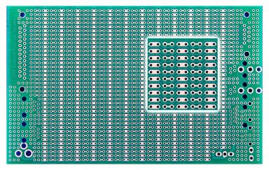 BB3UC - Busboard, Zigzag Busses, Connector footprints, Size 3 (100x160mm)