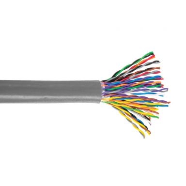 Cat5E Solid UTP FT4/CMR Bulk Cable - 1000 ft 25 Pair - Grey