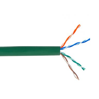Cat5E 350 mhz Stranded UTP FT4/CMR Bulk Cable - 1000 ft 4 Pair - Green