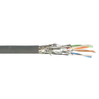 Cat6A Stranded Shielded SSTP FT4/CMR Bulk Cable - 1000 ft - Grey