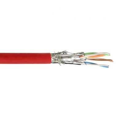 Cat6A Stranded Shielded SSTP FT4/CMR Bulk Cable - 1000 ft - Red