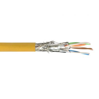 Cat6A Stranded Shielded SSTP FT4/CMR Bulk Cable - 1000 ft - Yellow