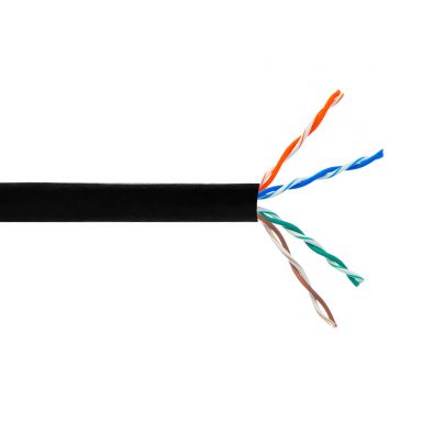 Cat6 Stranded 24 awg UTP FT4/CMR Bulk Cable - 1000 ft - Black