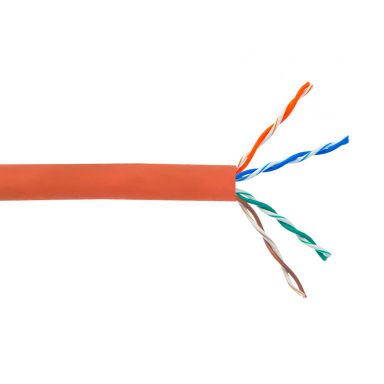 Cat6 Stranded 24 awg UTP FT4/CMR Bulk Cable - 1000 ft - Orange