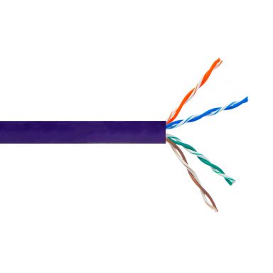 Cat6 Stranded 24 awg UTP FT4/CMR Bulk Cable - 1000 ft - Purple
