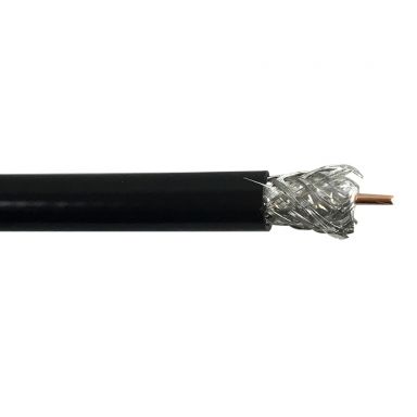 RG11 14 awg CCS 60% Braid Direct Burial Bulk Cable - 1000 ft - Black