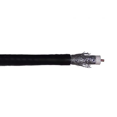 RG11 14 awg CCS 60% Braid Bulk Cable CMR/ FT4 - 1000 ft - Black