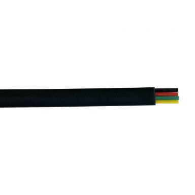 Stranded Modular Flat Phone Cable - 4 Conductors - 1000 ft 26 awg - Black