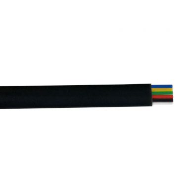 Stranded Modular Flat Phone Cable - 6 Conductors - 1000 ft 26 awg - Black