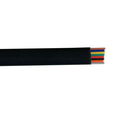 Stranded Modular Flat Phone Cable - 8 Conductors - 1000 ft 26 awg - Black