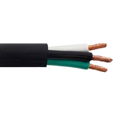 Flexible Electrical Cord Cable - 10 awg 3C SJT 300V 105C - Black (Per Meter)