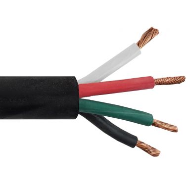 Flexible Electrical Cord Cable - 8 awg 4C SOOW 600V 90C - Black (Per Meter)
