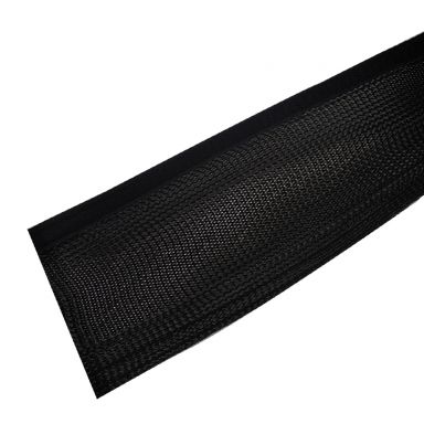 Split Hook and Loop Braided Sleeving Black - 100 ft 2 Inch