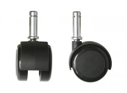 Dual wheel hard floor casters, 5 tubular steel base models - adds 1 in. to chair height