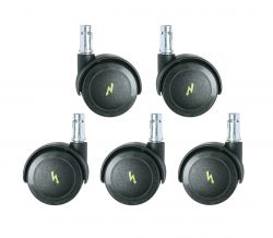 Dual wheel hard-floor casters for 5-star base - add 1 in. to chair height