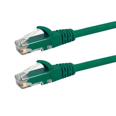 RJ45 Cat5E 350 mhz Molded Patch Cable - Premium Fluke Patch Cable Certified-CMR - 1 ft - Green