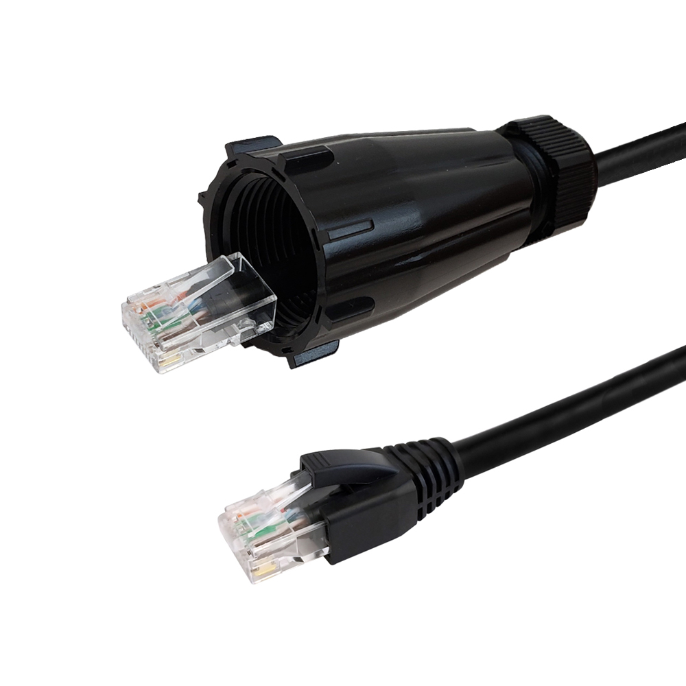 accessotronik.com: RJ45 Male with IP68 Shroud to RJ45 Cat6 UTP Outdoor ...