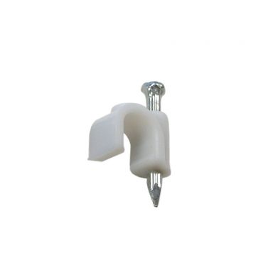 Cable Clips - Pack of 100 -7 mm - Suitable for RG6 - White