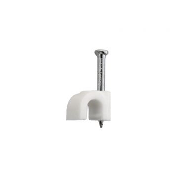 Cable Clips - Pack of 100 -5 mm - Suitable for Cat5/6 -White