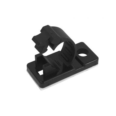 Cable Clamp, 7.5 mm OD Cable, Self-Adhesive or Screw-Down -Black - Pack of 100