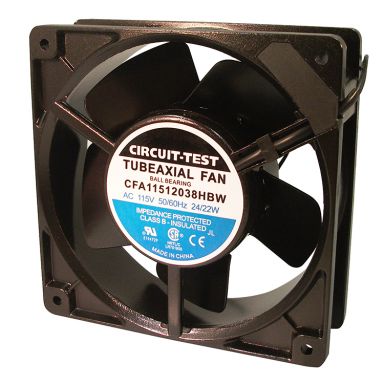 CFA11512038HBW - Fan 115VAC, 120mm x 38mm, 105 CFM, Ball Bearing ,Wire Lead