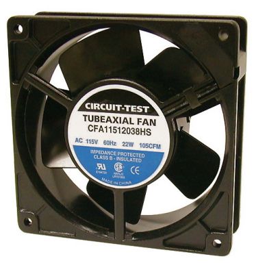 CFA11512038HS - Fan 115VAC, 120mm x 38mm, 105 CFM, Sleeve bearing