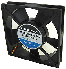 CFA1212025LS - Fan 12VDC, 120mm x 25mm, 61 CFM, Sleeve Bearing