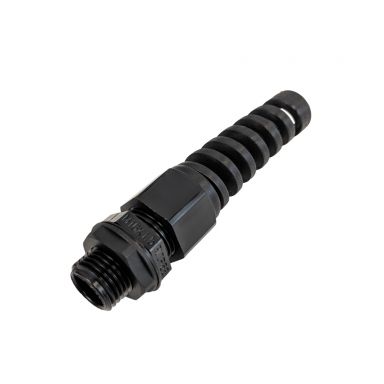 Cable Gland with Strain Relief M16 x 1.5 Thread - Cable OD 5-10 mm - IP68 - Black