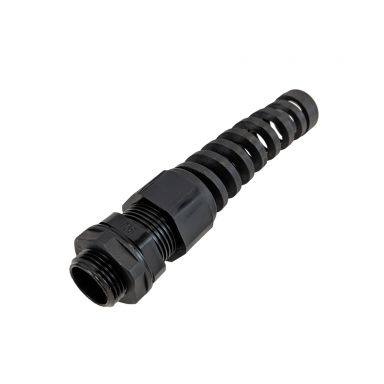 Cable Gland with Strain Relief M20 x 1.5 Thread - Cable OD 10-14 mm - IP68 - Black