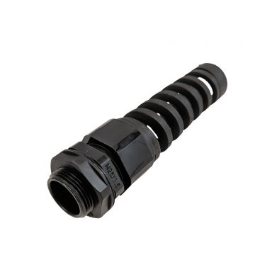 Cable Gland with Strain Relief M25 x 1.5 Thread - CableOD 13-18 mm - IP68 - Black