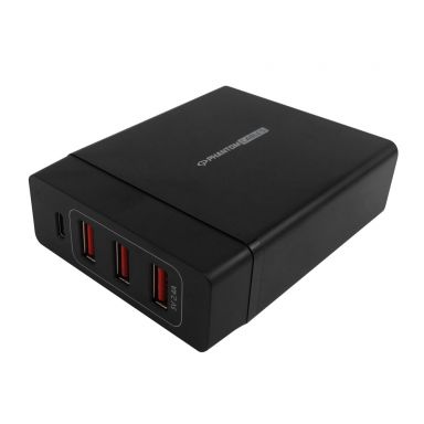USB 72W Wall Charger with USB type-C PD (Power Delivery) &3 USB Type-A Smart IC Ports