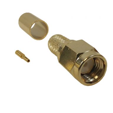 SMA Reverse Polarity Male Crimp Connector for LMR-24050 Ohm