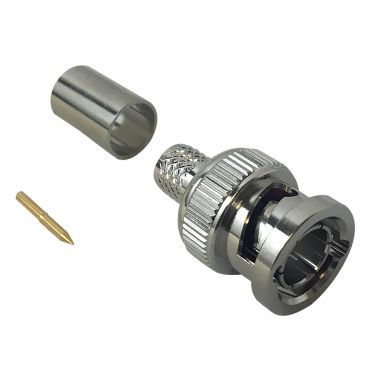 BNC Male Crimp Connector for RG6 Cable - 6Ghz Max