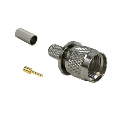Mini-UHF Male Crimp Connector for RG58 (LMR-195) 50 Ohm