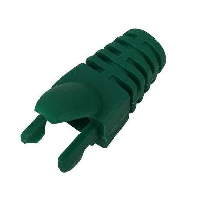 RJ45 Molded Style Cat6 Shielded and Cat6A Boots -7.3 mm ID - Green