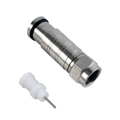 F-Type Male Compression Connector for RG11 Plenumcable - Pack of 10