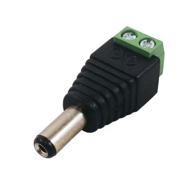 DC Power Connector Male 2.1 mmx 5.5 mm Screw Down