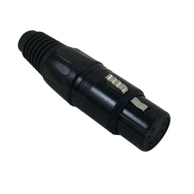 DMX 5-Pin Female Connector -Black