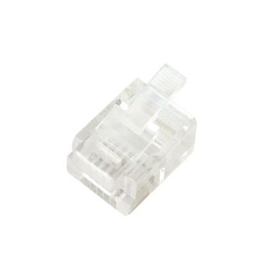 RJ12 Plug for Round Cable (6P6C) - Pack of 100